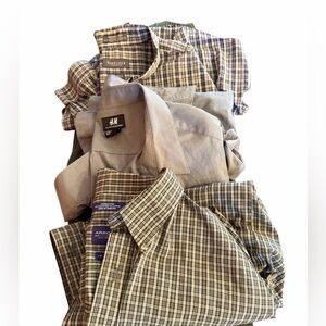 Mixed lot of long sleeve Button Down shirts - Arrow, H&M, Van Huesen Large